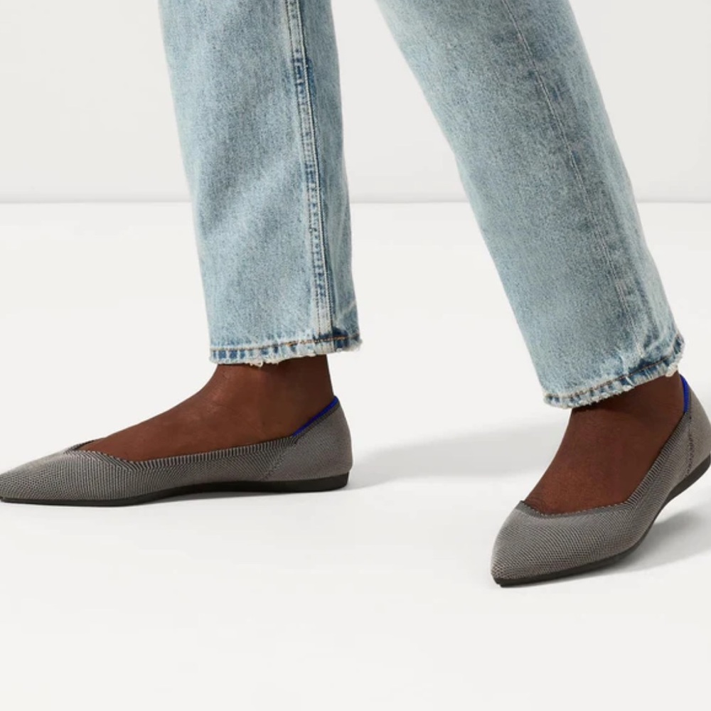 Rothy’s The Point in Cloud Grey Birdseye size 7.5